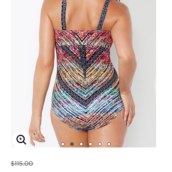 MACRAME UNDERWIRE ONE PIECE SWIMSUIT. Size 16 - Picture 3 of 9